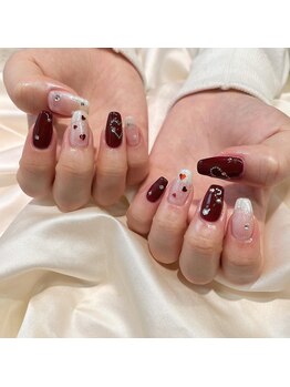 ノラ シブヤ(NORA SHIBUYA)/ハート冬ネイル