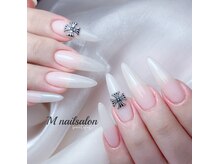 Mネイル/ホワイトワンカラー