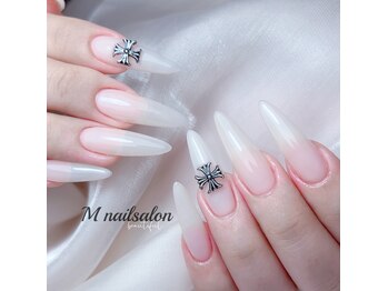 Mネイル/ホワイトワンカラー