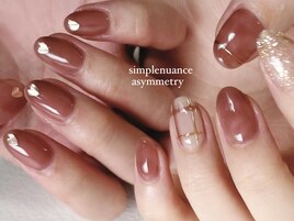 シンプルニュアンスアシメ¥7300