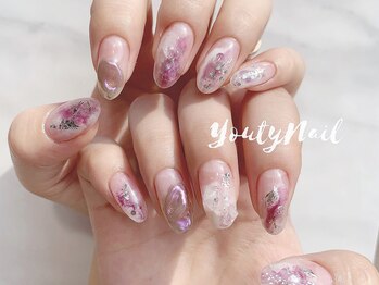 ユーティーネイル(Youty Nail)/くすみピンクニュアンス