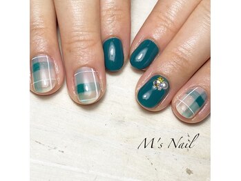 ミリアネイル 成城(Miliea nail)/チェック柄アート