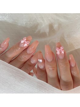 肌馴染みピンク×リボン