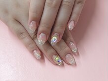 ネイルサロンミキ 横浜(MIKI)/ホログラム上品スカルプクリア