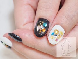 ビジューネイル 宝石ネイル