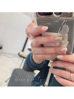 ハナビューティ アシヤ(Hana Beauty Ashiya)/春のカーキニュアンスネイル