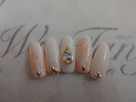 大理石ビジューネイル★ ￥9700