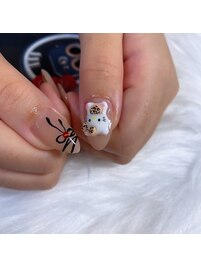 キティちゃんネイル/リボン