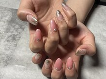 ジュリネイル(JULIE NAIL)/ピンクラメ×ラメグラデーション