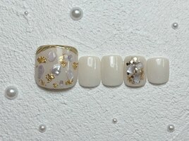 フットネイル　シェル　夏