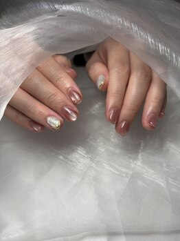 サランネイル(sarang nail.)/ぷっくり2本アート