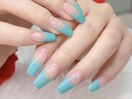 ミントフレンチネイル