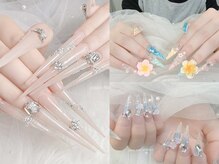 CoCo Nail【ココネイル】渋谷《長さ出し専門店/つけ放題/持ち込み》の雰囲気(ピンク×クロスネイル++シンプルも可愛いです!)