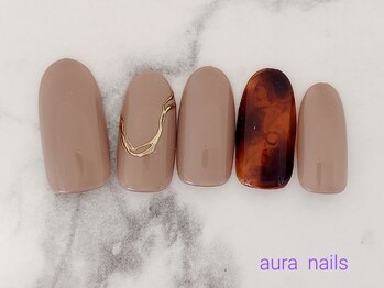 アウラネイルズ(aura nails)/☆ハンドシンプルコース ¥6800