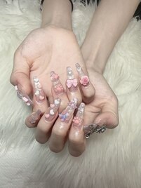 チップ持ち込みデザインネイル