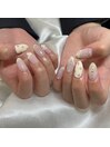 小花柄デザイン　春夏ネイル
