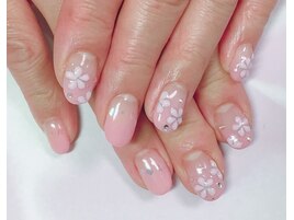 ストーンフラワーネイル