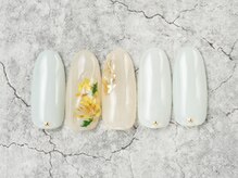 エムズネイル 高木店/押し花ネイル　春ネイル