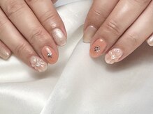 ヒールネイル(heal nail)/monthly定額デザインBぷくぷく花