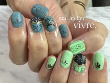 ヴィーヴル(vivre.)/モチーフネイル/プリンセス