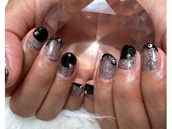 ブラックネイル/目玉ネイル