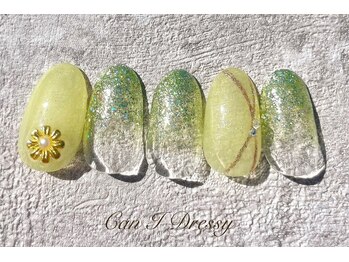 爽やかフラワーネイル￥6000