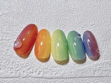 ネイルサロン ロゼプリュム/虹色