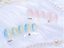 クオン(KUON)/ラメ塗りかけマーメイドネイル