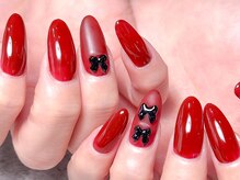 モルフォ 千駄ヶ谷(Morpho)/長さだし×レッドネイル