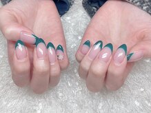 レアネイル 新宿(le'a nail)/ブルーフレンチネイル