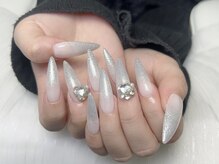 カナネイル(KANA.nail)/長さだしシンプルハートネイル