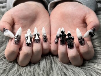 ジェイエフワイネイル(JFY nail)/【石川】クロム×レース