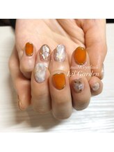 リルガーデン 新宿南口(Lil' Garden)/シースルーオレンジ×天然石風