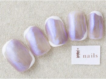 アイネイルズ 三宮店(I nails)/オーロラパープル¥8000