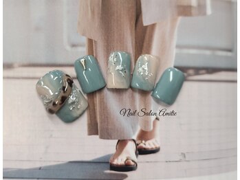 ネイルサロン アミティエ(Nail Salon Amitie)/ニュアンス*　ダルメシアンfoot