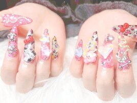 豹柄×蛇×ピンクネイル☆