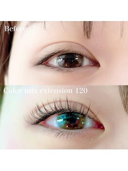 カフー 自由が丘(KAFU jiyugaoka)/カラーMIXフラットラッシュ120本