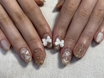 アイミーモア 国立店(aimer more)/キラキラ☆ビジューネイル