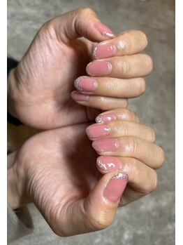 ノイネイル(noi nail)/ワンカラー+先端ラメ追加