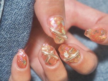 トリネブランシ ネイルアトリエ(Trinebranci._Nail Atelier)/秋っぽカラー◇リングネイル
