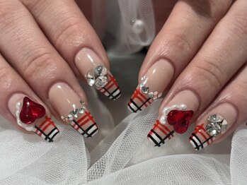 シェルネイル(SHELL NAIL)/チェックネイル/staff:fujii