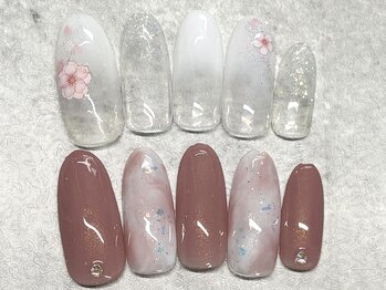 キャンアイドレッシー 博多店(Can I Dressy)の写真/リーズナブルにオシャレを♪ワンカラー¥3500/カラグラ¥3500/フレンチラメライン込¥4000♪写真は¥4000☆