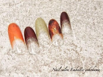 アンベリール 横浜店(Embellir)/(1850)埋め込みべっ甲ネイル