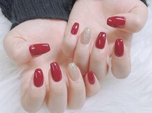 トイロ 西院店(TOIRO)/みさと/ボルドー×ゴールドラメ