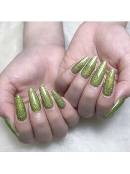 木にいる 錦糸町/長さだしミラーネイル