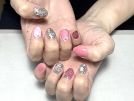 おまかせシェルキラキラネイル