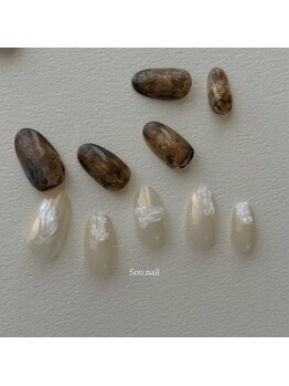 ソウネイル(Sou.nail)/奥行きインクニュアンスネイル