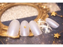 ネイルサロンジンジャー(Ginger)/ホワイトキルティングネイル