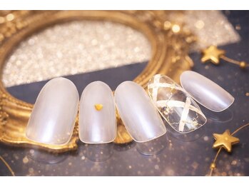 ネイルサロンジンジャー(Ginger)/ホワイトキルティングネイル