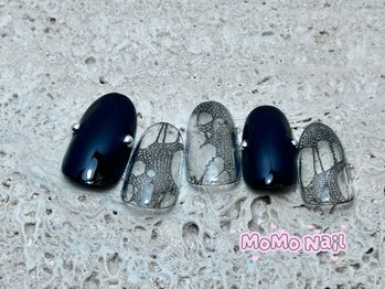 モモネイル(MOMO nail)/レース、個性派ネイル